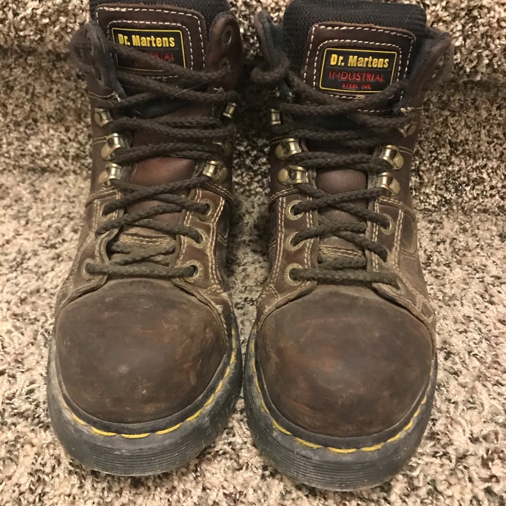 Dr Marten women’s steel toe work boots